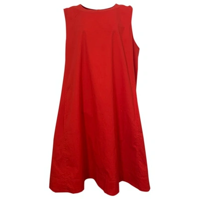 Pre-owned Eileen Fisher Red Cotton - Elasthane Dress