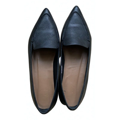 Pre-owned Flattered Black Leather Flats
