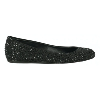 Pre-owned Le Silla Leather Ballet Flats In Black