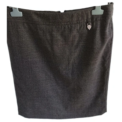 Pre-owned Gucci Wool Mini Skirt In Brown
