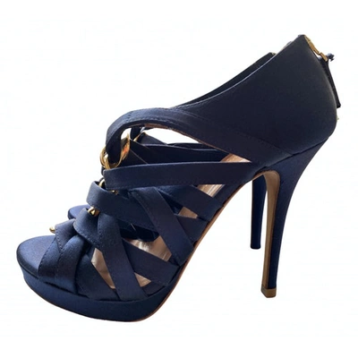 Pre-owned Blumarine Cloth Heels In Blue