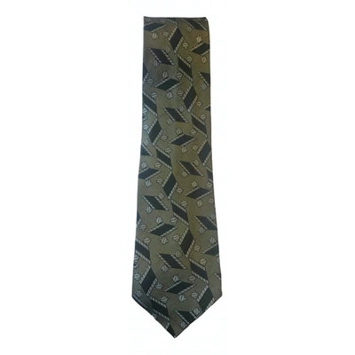 Pre-owned Emporio Armani Silk Tie In Green