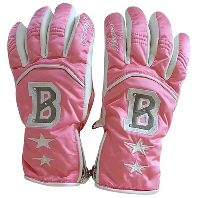 Pre-owned Bogner Pink Leather Gloves