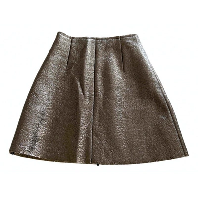 Pre-owned Msgm Wool Mini Skirt In Silver