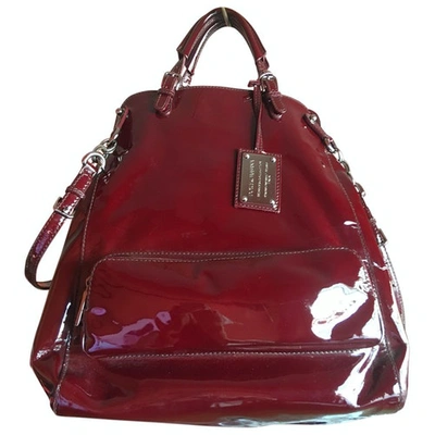 Pre-owned Dolce & Gabbana Patent Leather Handbag In Burgundy