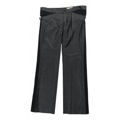 Pre-owned Balenciaga Wool Straight Pants In Black