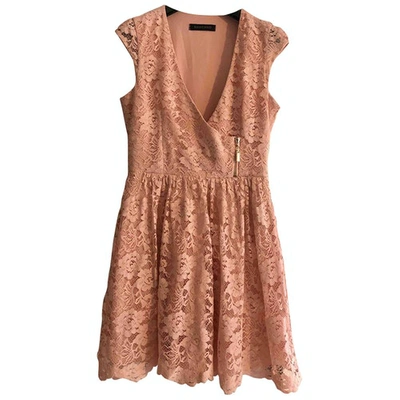 Pre-owned Mangano Lace Mini Dress In Pink