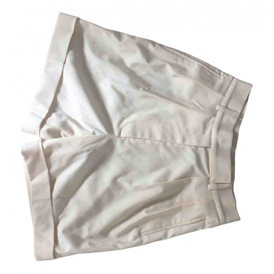 Pre-owned Olympia Le-tan Ecru Cotton Shorts