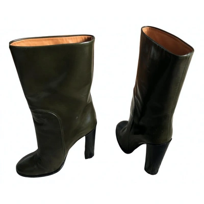 Pre-owned Celine Claude Brown Leather Boots