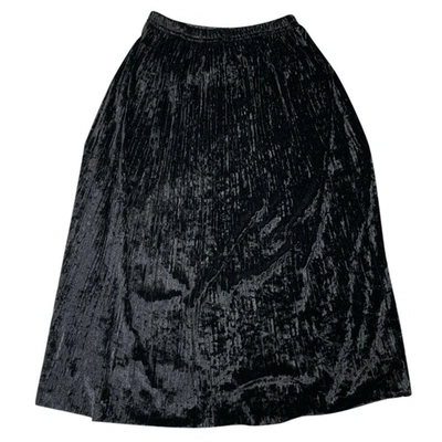 Pre-owned Brigitte Bardot Velvet Mid-length Skirt In Black