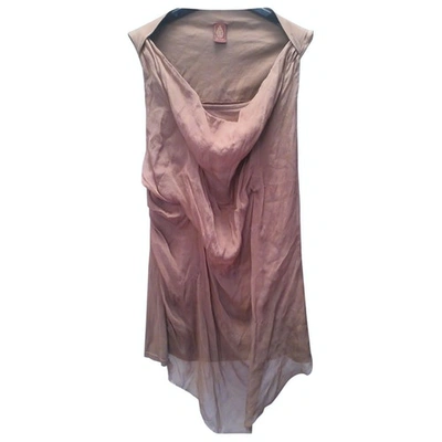 Pre-owned Dondup Silk Tunic In Brown