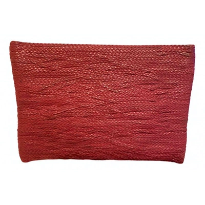 Pre-owned Jay Ahr Leather Clutch Bag In Red