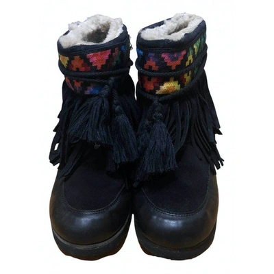 Pre-owned Dolfie Black Suede Boots