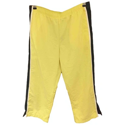 Pre-owned Nike Straight Pants In Yellow