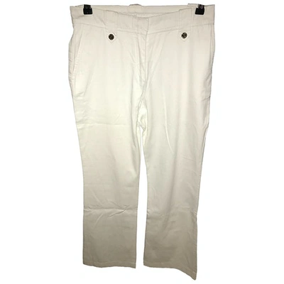 Pre-owned Saint Laurent Straight Pants In White