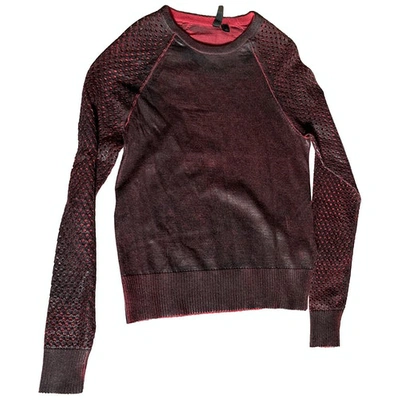 Pre-owned Edun Wool Sweatshirt In Burgundy