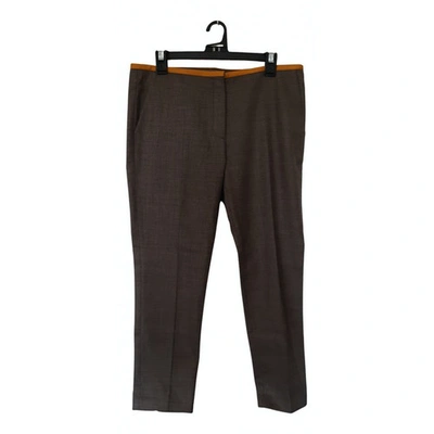 Pre-owned Incotex Wool Trousers In Brown