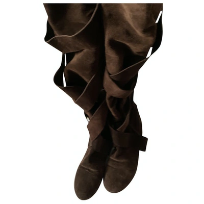 Pre-owned Chloé Boots In Brown