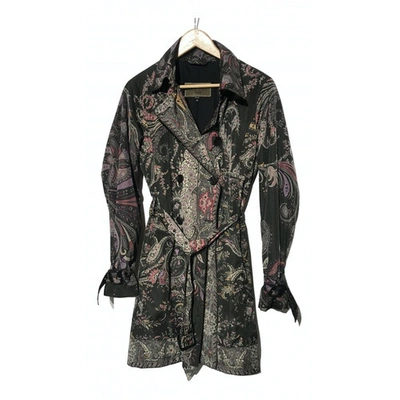 Pre-owned Etro Trench Coat In Multicolour