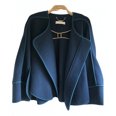 Pre-owned Chloé Blue Wool Jacket