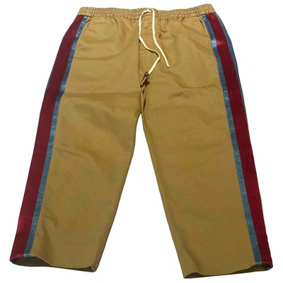 Pre-owned Gucci Camel Cotton Shorts