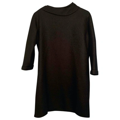 Pre-owned Bouchra Jarrar Wool Mini Dress In Black