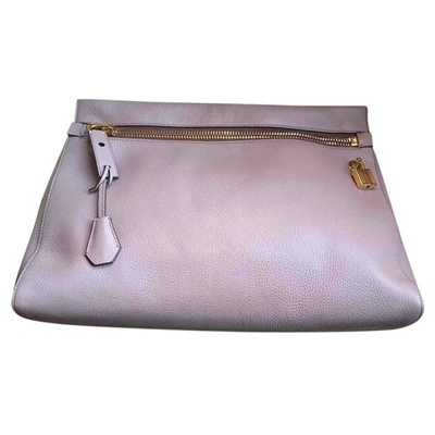 Pre-owned Tom Ford Alix Pink Leather Clutch Bag