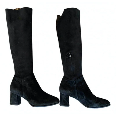 Pre-owned Ermanno Scervino Riding Boots In Black