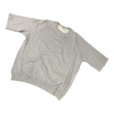 Pre-owned Pierre Balmain Grey Cotton Knitwear & Sweatshirts