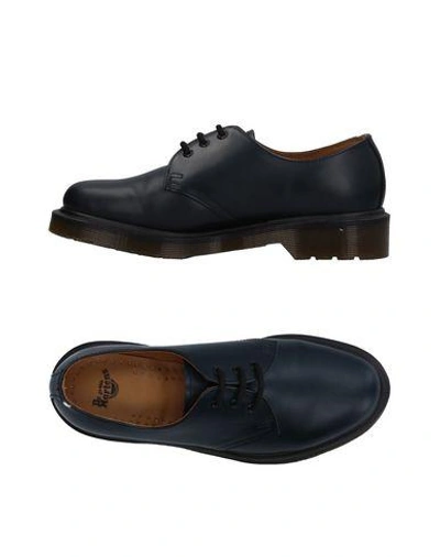 Dr. Martens Laced Shoes In Dark Blue