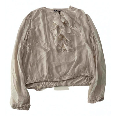 Pre-owned Lanvin Silk Blouse In White