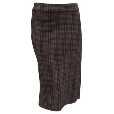 Pre-owned Diane Von Furstenberg Wool Mid-length Skirt In Brown
