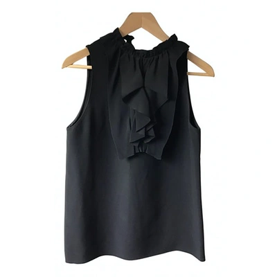 Pre-owned Miu Miu Silk Vest In Black