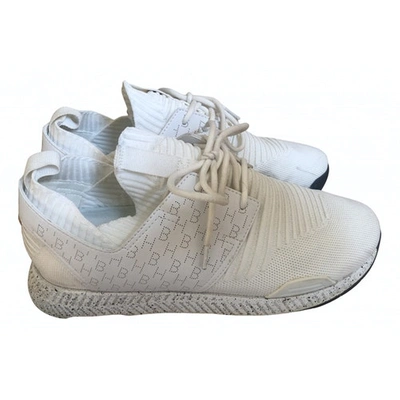 Pre-owned Hugo Boss Cloth Trainers In White
