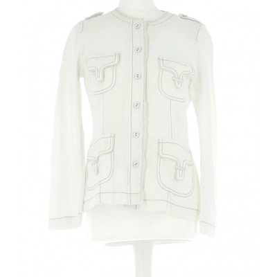 Pre-owned Gerard Darel Linen Jacket In White