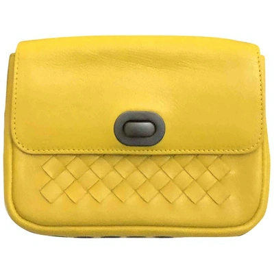 Pre-owned Bottega Veneta Yellow Leather Clutch Bag