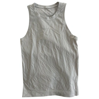 Pre-owned Lululemon White Cotton  Top