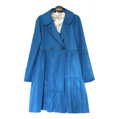 Pre-owned Paul Smith Trench Coat In Blue