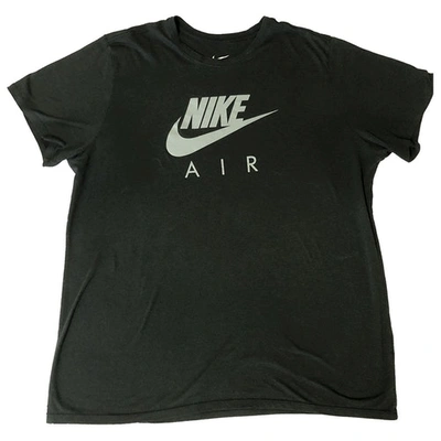 Pre-owned Nike Black Cotton T-shirt In Charcoal