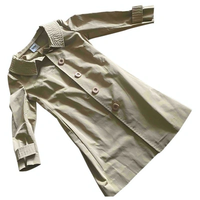 Pre-owned Moschino Trench Coat In Beige