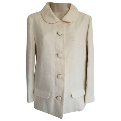 Pre-owned Chloé Ecru Linen Jacket