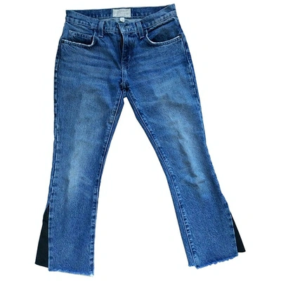 Pre-owned Current Elliott Blue Cotton - Elasthane Jeans