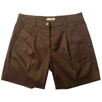 Pre-owned Versace Brown Viscose Shorts