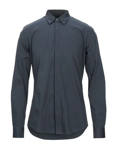 Antony Morato Solid Color Shirt In Slate Blue