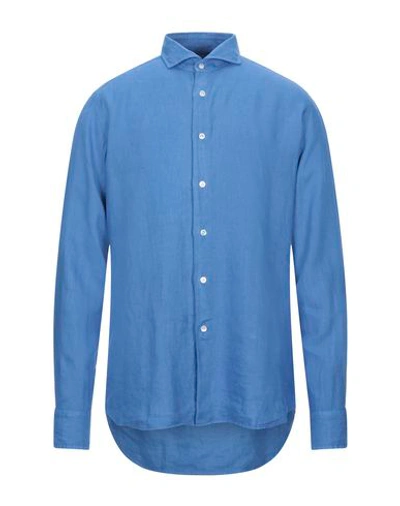 Bagutta Linen Shirt In Blue
