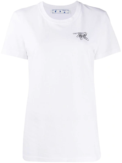 Off-white Paper Clip Arrows Motif Tshirt In White,black