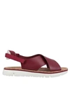 Camper Sandals In Maroon