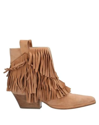 Sergio Rossi Ankle Boots In Camel