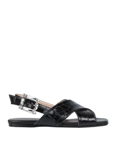 Anna Baiguera Sandals In Black