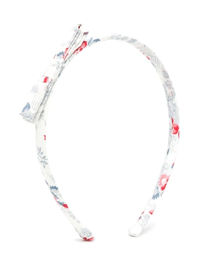 Bonpoint Kids' Bow Floral Hair Band In Pink